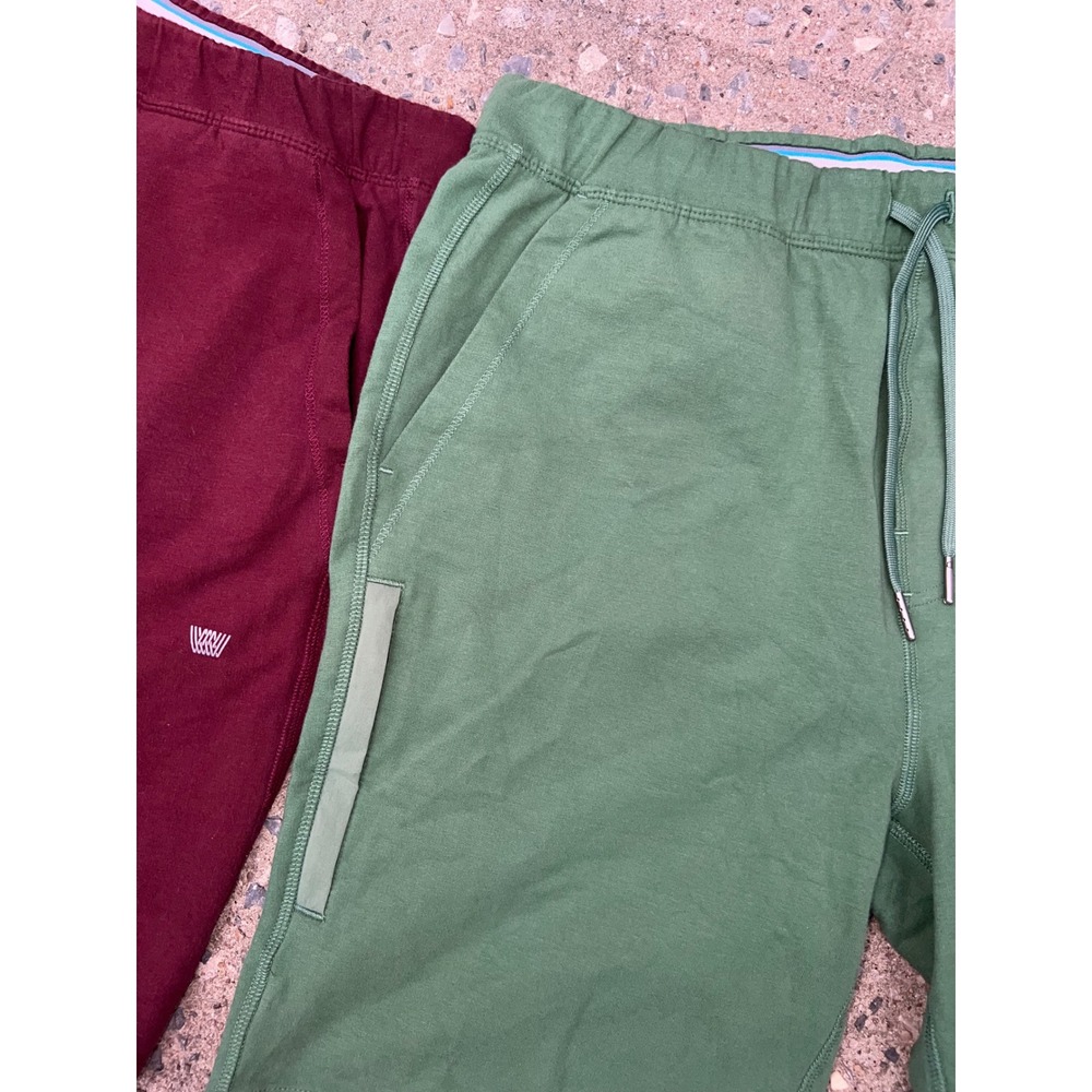 Mack Weldon Ace Sweatshort Bundle Mens Medium Syrah Fern Green Burgundy Shorts - Picture 4 of 11